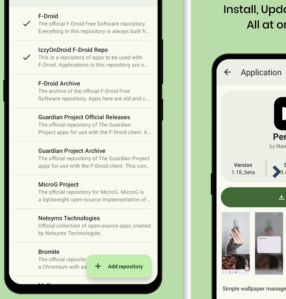 screenshot laga soo qaaday app-ka F-Droid