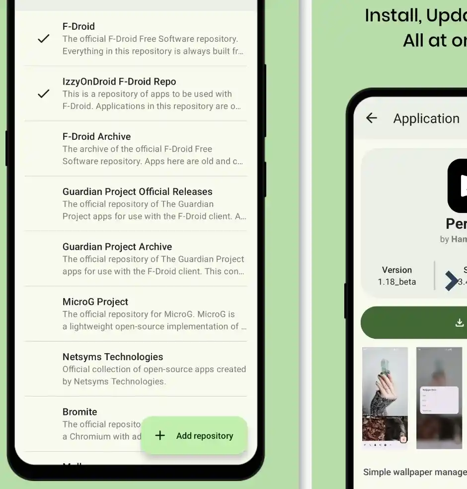 screenshot laga soo qaaday app-ka F-Droid